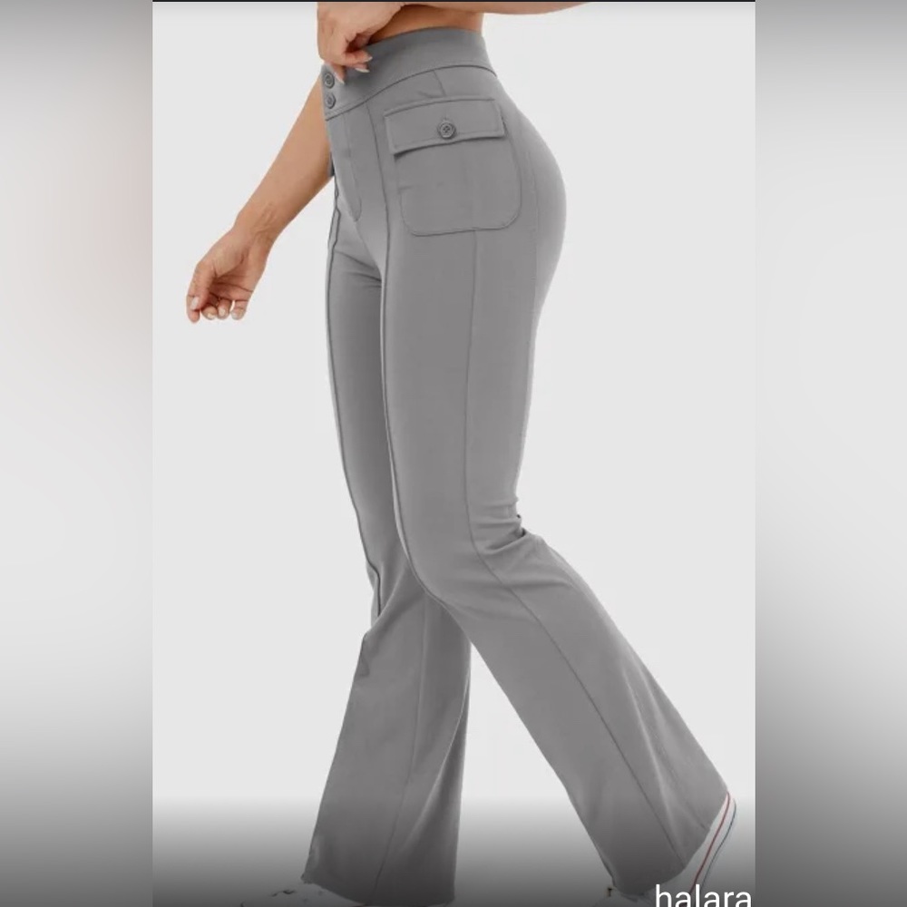 Halara Pants- 
Nwt Halara High Waisted Button Side Flap Pocket...